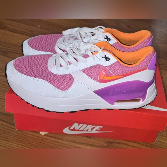 Nike Women's Air Max Sneakers - Pink, White, and Orange - Picture 1 of 6